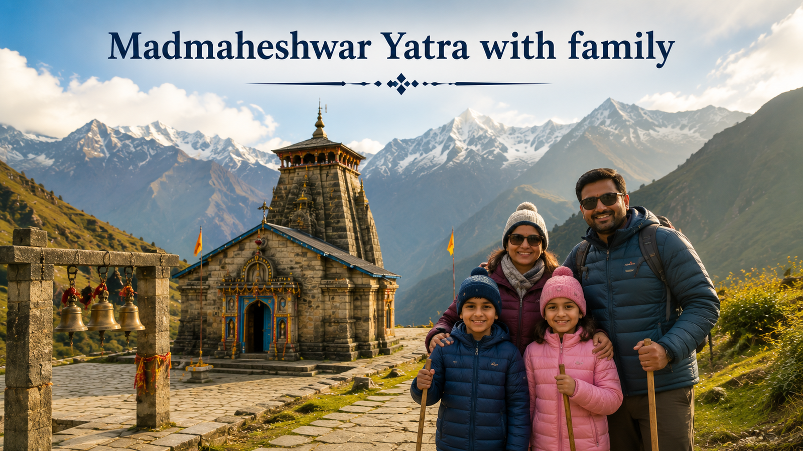 Family Yatra Madmaheshwar trail children seniors trekking